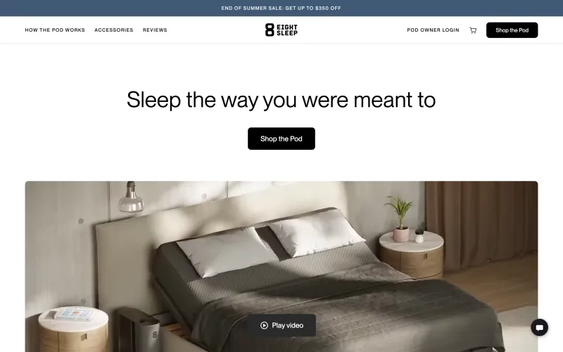 Eight Sleep Pod cover system